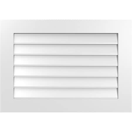 Vertical Surface Mount PVC Gable Vent: Non-Functional, W/3-1/2W X 1H, Standard Frame, 34W X 24H